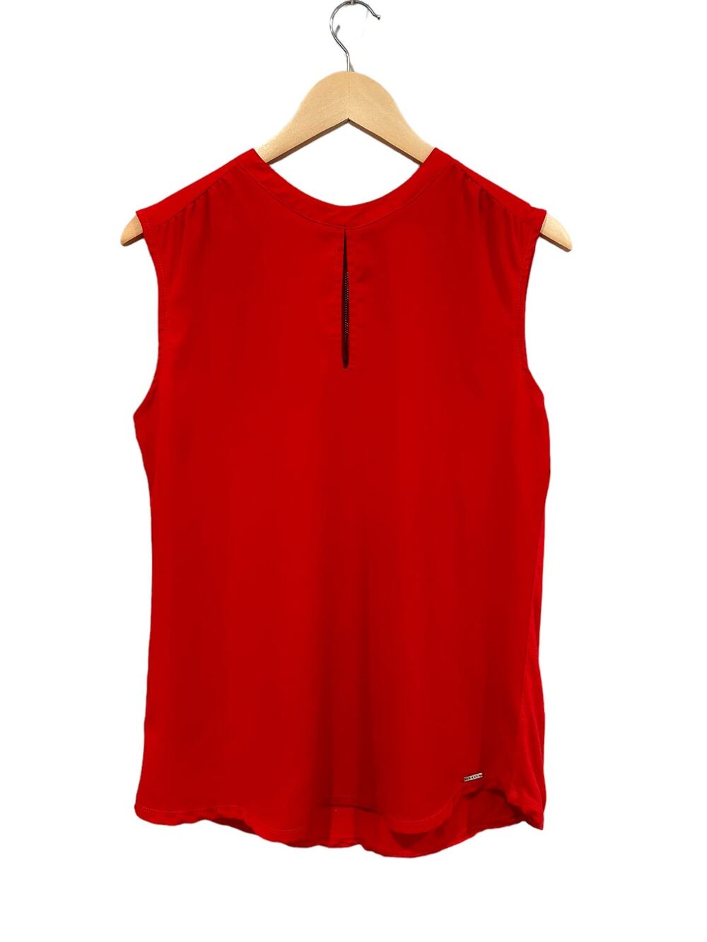 Mohito Basic Keyhole Crew Neck Sleeveless Red Tank Blouse Size XL